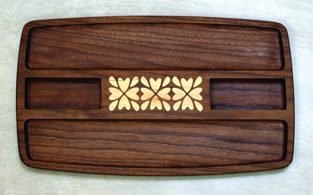 Charcuterie Board with Heart Inlay Design